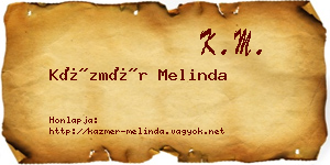 Kázmér Melinda névjegykártya