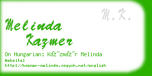 melinda kazmer business card